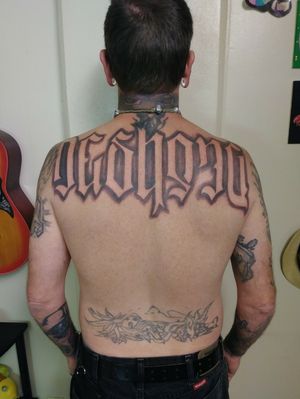 DeShong Logo (Ambigram/Family Name) W.I.P. By Travis DeShong/First Session...Now gotta fill in to my Tramp Stamp...lol