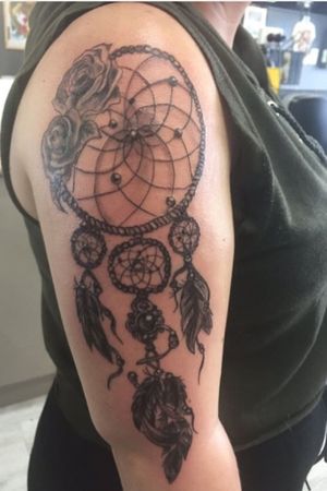 A dream catcher I tattooed about a month ago. 