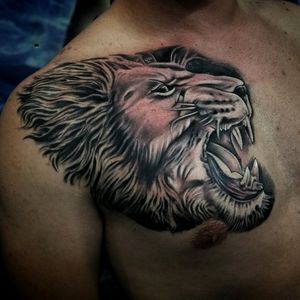 #leontattoo #liontattoo #tattooblackandgrey #blackandgreytattoo #tattoo#tato#tatu#tatto#tattooart #tattooartist #tattooartistmagazine 
