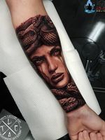 Mythology medusa forearm piece Insta: @leigh_tattoos Fb: leighstca For all bookings an enquiries contact me directly at my Fb page: leighstca @heliostattoo - 10% off discount code: Leigh10 @h2oceanloyalty . . . #goldcoast #tattoo #tattoos #tat #inspirationtattoo #tattooist #tattooartist #tattooart #ink #inked #tattooedgirls #tattooedguys #inkgeeks #follow #followme #bestoftheday #greywash #superbtattoos #heliostattoo #sullenclothing #radtattoos #blxckink #Loyalty4Life #H2Ocean #snaketattoo #medusa #medusatattoo #mythology #forearmtattoo