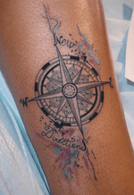 www.anastation-tattoo.com #anastationtattoo #compass #watercolor #dotwork #linework #fineline #words