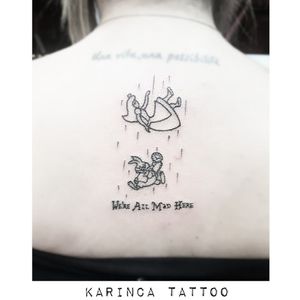 "We're All Mad Here"Instagram: @karincatattoo#weareallmadhere #aliceinwonderland #tattoo #ink #tattooed #tattoos #tattoodesign #tattooartist #tattooer #dövme #dövmeci #istanbul #turkey 