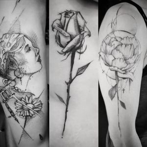 #tattoo #tatouage #fleur #graphictattoo #inkedgirl #blackink 
