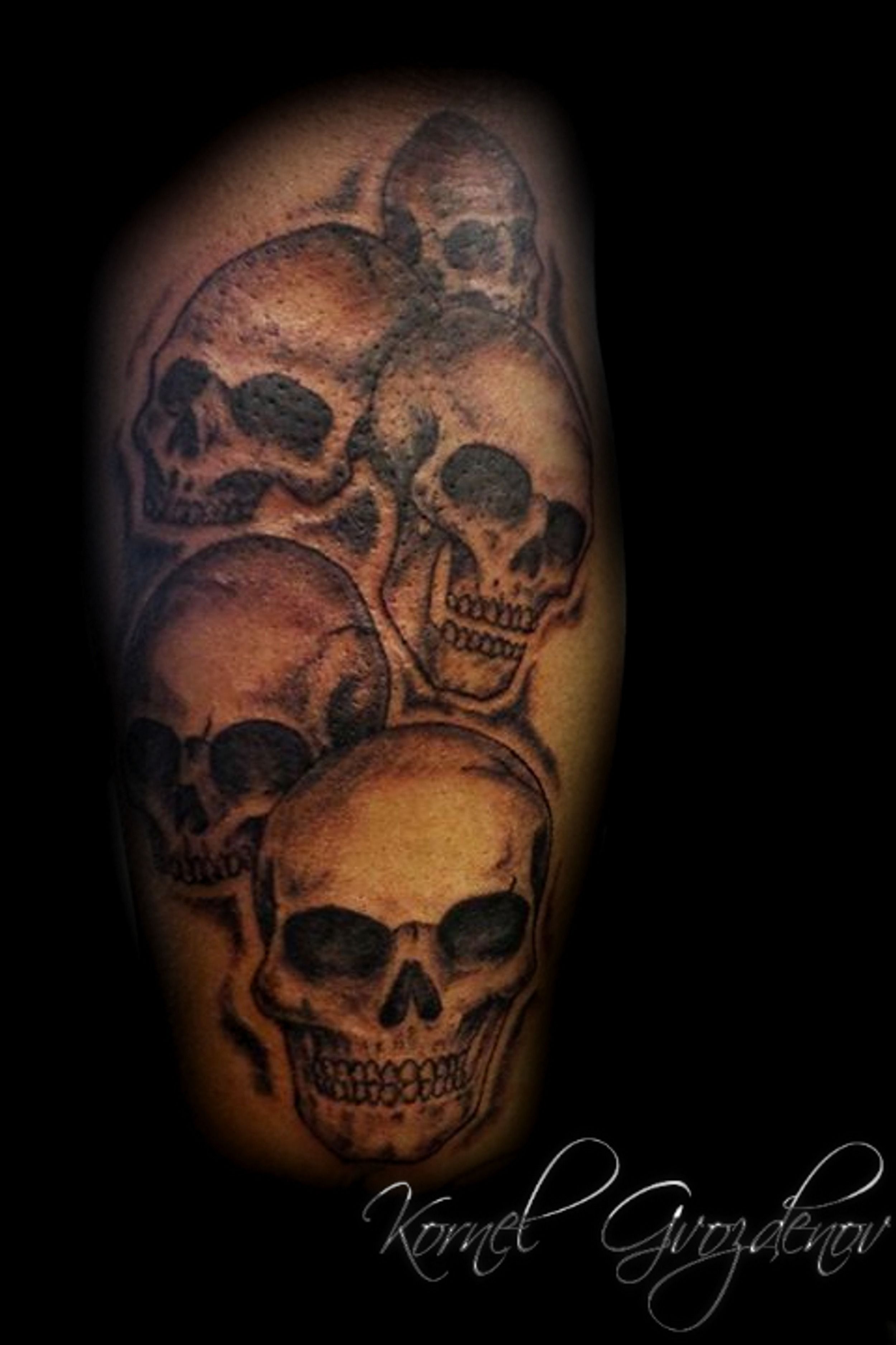SeeHearSpeak no evil skull stack  Kellz Morgan Tattoos  Facebook