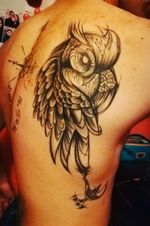#owltattoo #owl #LampTattoo #sketchstyle #sketchtattoo #genielamp #totem #animal #inked 