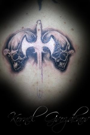 Done in 2014 / 2015.. #skulls #shadeing #blackwork #blacktattoo #finishtattoo #tattoo #design #done #finish #linetattoo #tattooart #tattoolifestyle #tattoolife #tattoodesign #tattoo #ink #art #tattooartist #inked #tattooflash #tattooideas #artwork #artist #follow