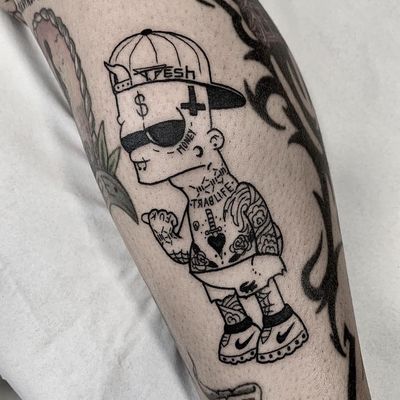 K.puppet_vazquez - SAD BART SIMPSON TATTED UP HOPE YALL LIKE IT