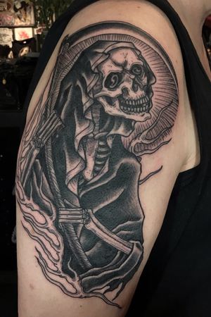 Reaper #infamousstudio #södermalm #stockholmtattoo #reapertattoo