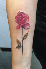 Realistic Red rose Forearm