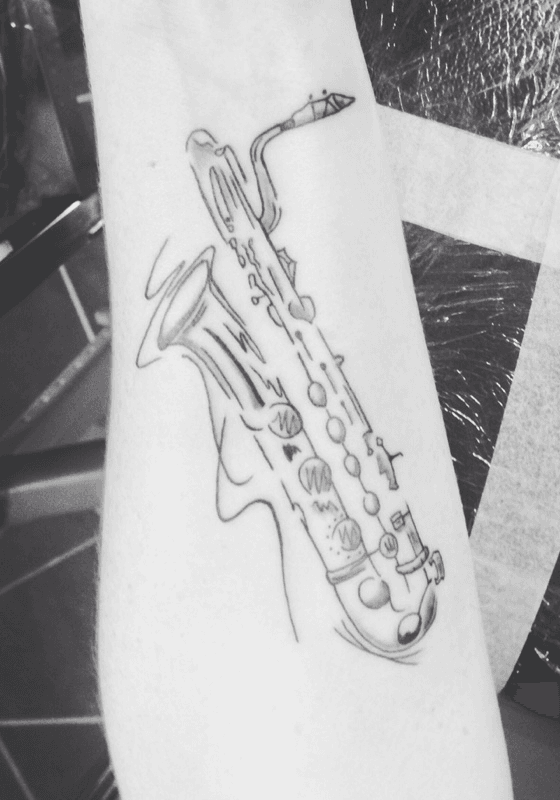 Saxophone Tattoos History Meanings  Designs