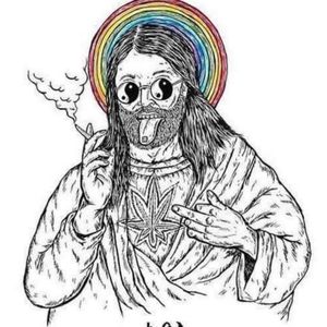 Psychedelic Jesus #psychedelic #jesus #marijuana #lsd #mushrooms #drugs #pot #weed #yinyang #trippy
