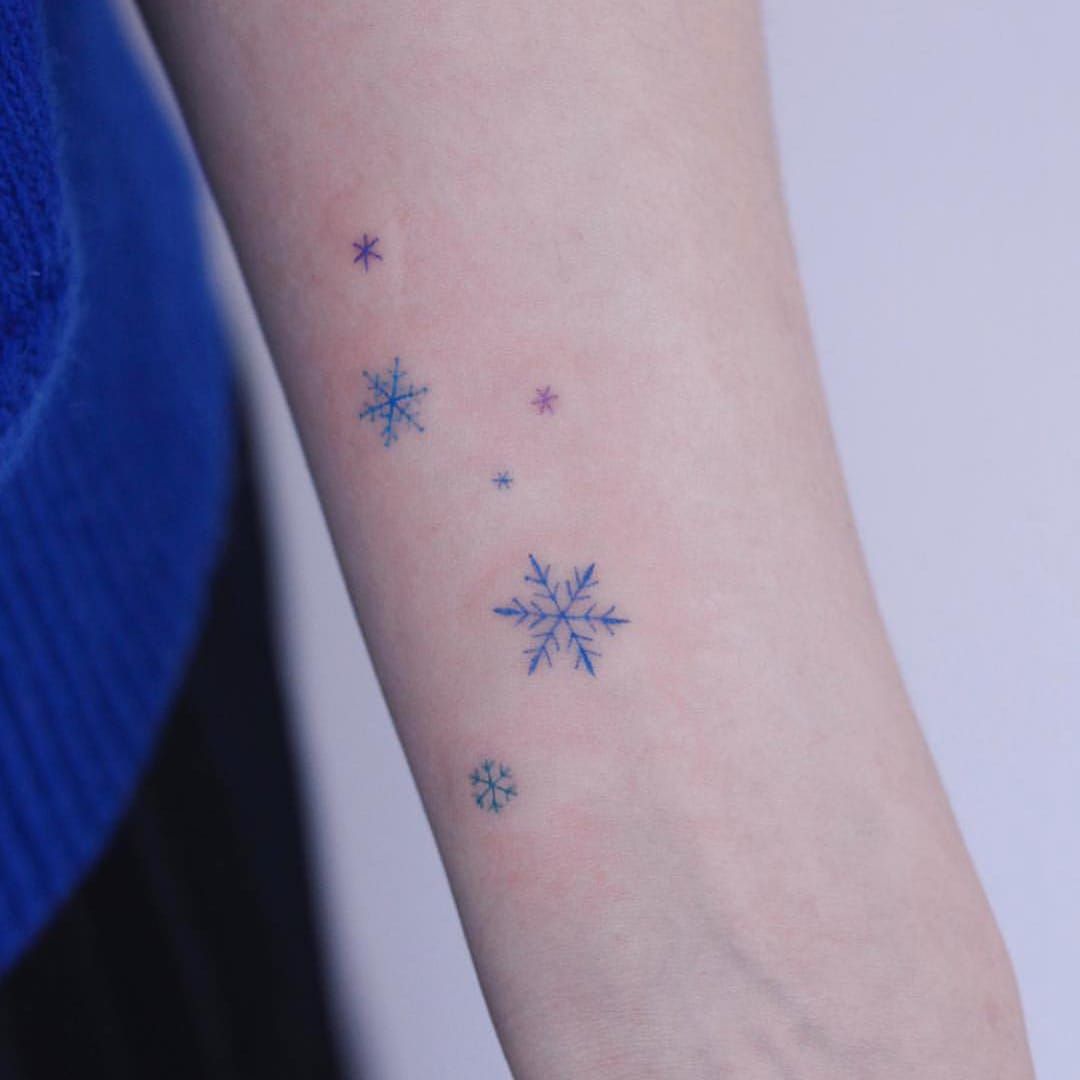 20 Simple and Beautiful Snowflake Tattoos  Snow flake tattoo Neck tattoos  women Minimalist tattoo
