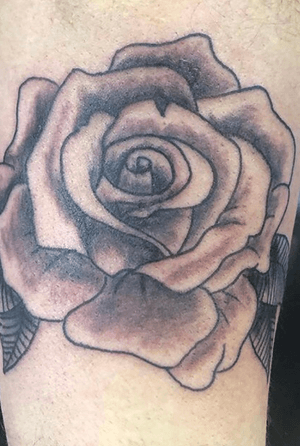 Freehand rose done on client. 