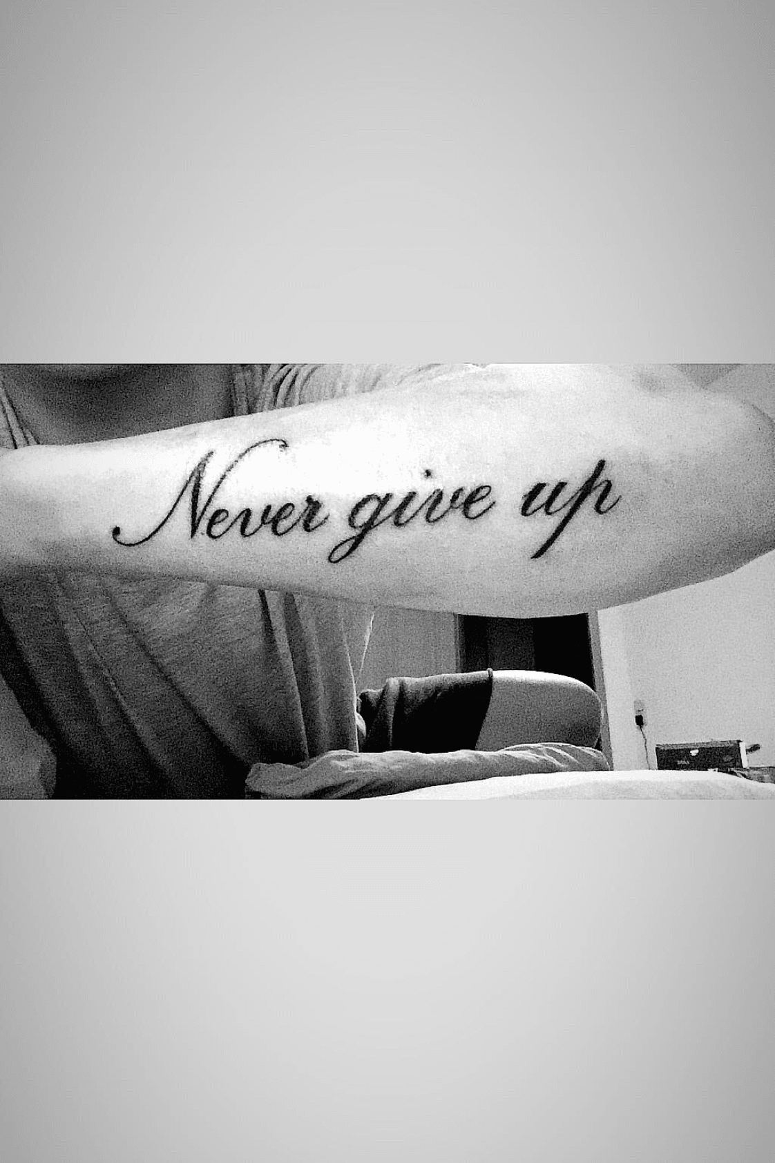 Never give up tattoo by Ilaria Tattoo Art  Photo 21919
