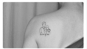 Tattoo by tattooist. Wechat：Justtattoo02 Guangzhou Tattoo - #Justtattoo #GuangzhouTattoo #OriginalTattoo #TattooManuscript #TattooDesign #TattooFemaleTattooist #blackandwhite #blackandwhitetattoo #linetattoo #photo #phototattoo #family #familytattoo 