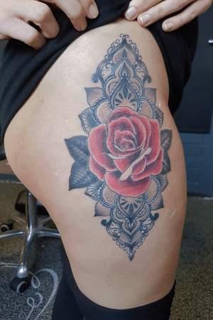 Rose mandala tattoo #rose #tattooart #ink #inked #mandala 