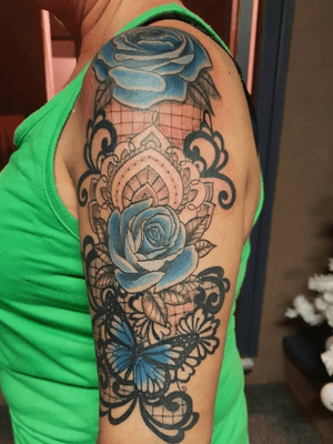 Roses mandala tattoo #butterfly #tattooart #ink #inked #rose #mandala