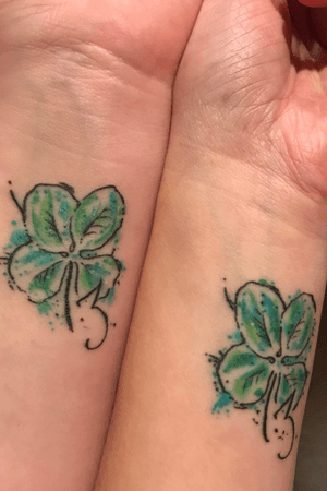 Matching tat with my sister. We were both born on Friday the 13ths. ☘️