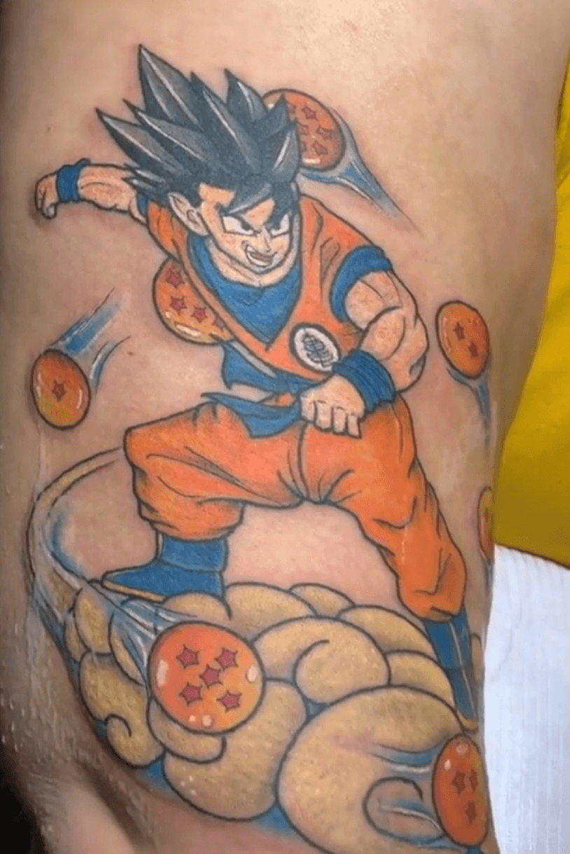 Kid Goku on Nimbus Tattoo by Hamdoggz on DeviantArt
