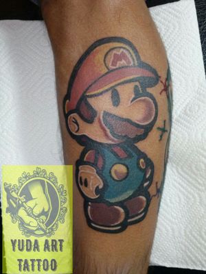 Tattoo Mario Bros #yudaart #eternalink #momsink #guatemalatattoo. 