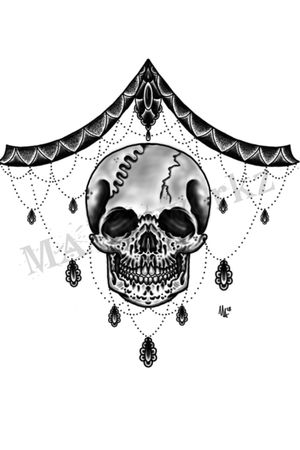 #underboobtattoo #digitalart #maartworkz #ink #inkdesign #inkjunkies #femaledesign #femaletattoo #skull #skulldesign