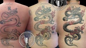 #dragon #coverup #coveruptattoo #CoverUpTattoos #benten #friedrichbenzler #chemnitz #tattoo #leipzig #dresden #zwickau #plauen 