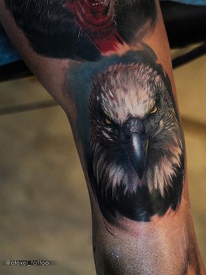 Tattoo eagle in color by tattoo artist Alexei Mikhailov