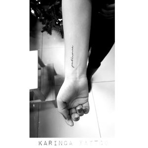 "Patience" ✒Instagram: @karincatattoo #karincatattoo #black #writing #tattoo #tattooed #woman #inked #dövme #istanbul #turkey #dövmeci #kadıköy #quote #patience #love #art #minimalism #small #tiny #little