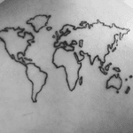 Worldmap tattoo