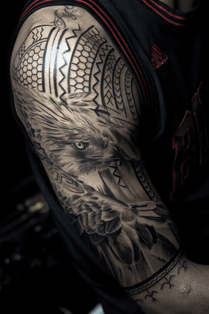 Philipino eagle #tattoos #tattoodo #worldfamousink #cheyennetattooequipment #bishoprotary 