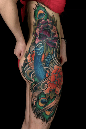 Cover up peacock