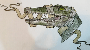 Watercolor painting #watercolor#painting#crocodile 