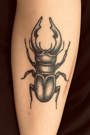 Beetle by @Hampatattoo. 