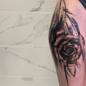 Brush stroke toronto. Rose tattoo