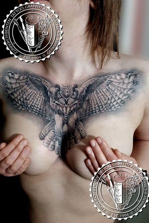 #chest #owl #boobs #benten #friedrichbenzler #chemnitz #tattoo #leipzig #dresden #zwickau #plauen 