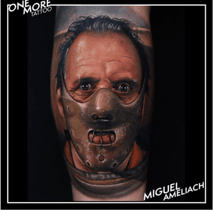 Hannibal Lecter by Miguel Ameliach resident at One More Tattoo luxembourg
