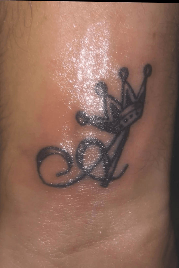 B Crown Name Tattoo  YouTube