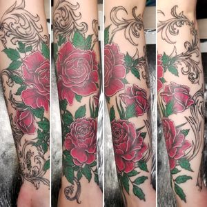Awesome floral half sleeve I got to create! 