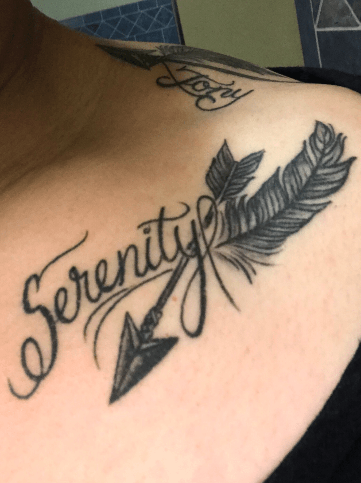Tattoo uploaded by Vic • Daughters name with infinity sign and arrow •  Tattoodo