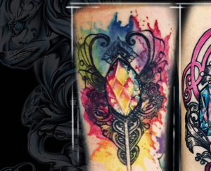 Watercolor & ornamental diamond tattoo by Cat Ink ---#tattoo #tatuaggio #italiantattoo #ink #tattoos #inked #inkedgirls #inktober #tattooed #tattooer #italiantattooartist #traditionaltattoo #realtattoos #watercolor #colortattoo #tattooist #inklife #art #artoftheday #coloredtattoo #inkinspiration #tattooinspiration #thebesttattooartists #tattoodo #tattoolove #mustcrew