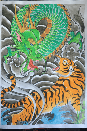 tiger vs dragon #irezumi 