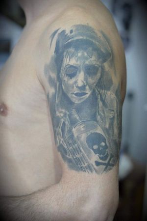 #sinister #norse #tattooart #healed #uperarm 