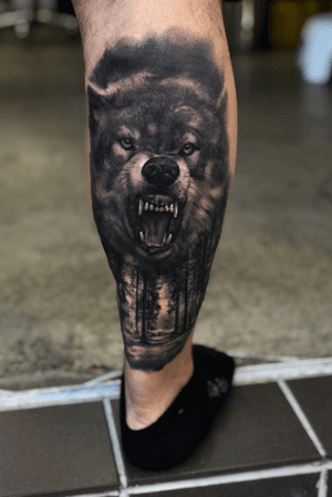 Wolf tattoo i did in Sydney Australia