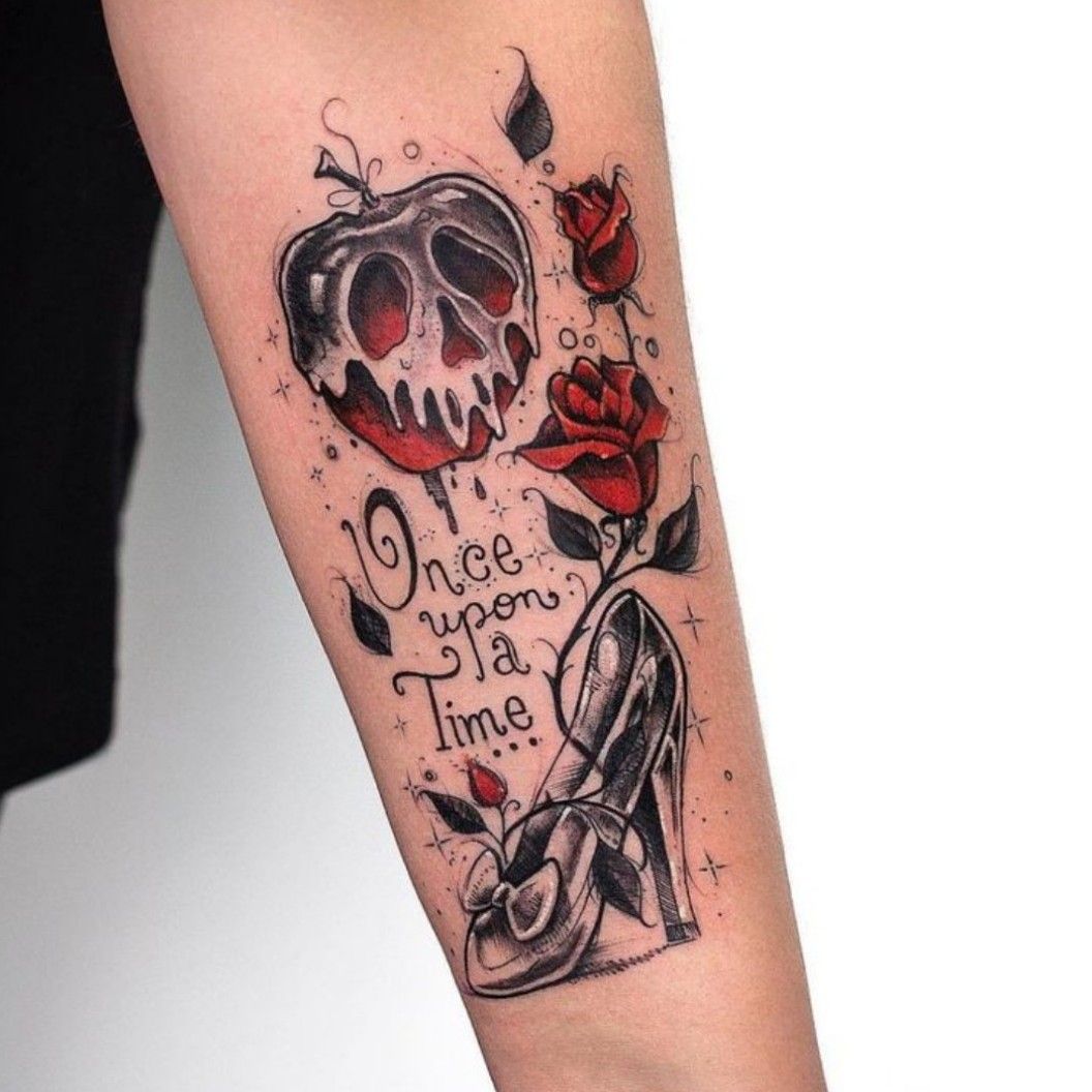 Tattoo uploaded by Katie  Snow White poison apple reimagined into a dagger  tattoo dagger apple Disney  Tattoodo