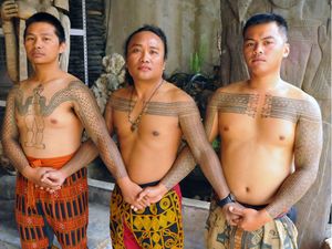 Kuljelje Kalivuan, Cudjuy Patjidres, and Cangal are part of the Paiwan tattoo revival. TAIWAN. Photo: © Lars Krutak 2016. #LarsKrutak #tattoohistory #tattooculture #tattooanthropologist