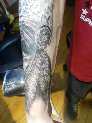 Tattoo Uploaded By Thomas • #feathertattoo #headdress #blackandgrey 