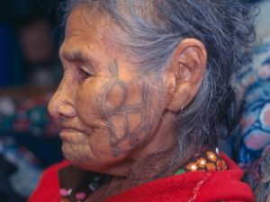 Anna Aghtuqaayak (Qayaghhaq) was the last fully tattooed woman to live on St. Lawrence Island in the Bering Sea. ALASKA, USA. Photo: © Lars Krutak 1997. #LarsKrutak #tattoohistory #tattooculture #tattooanthropologist