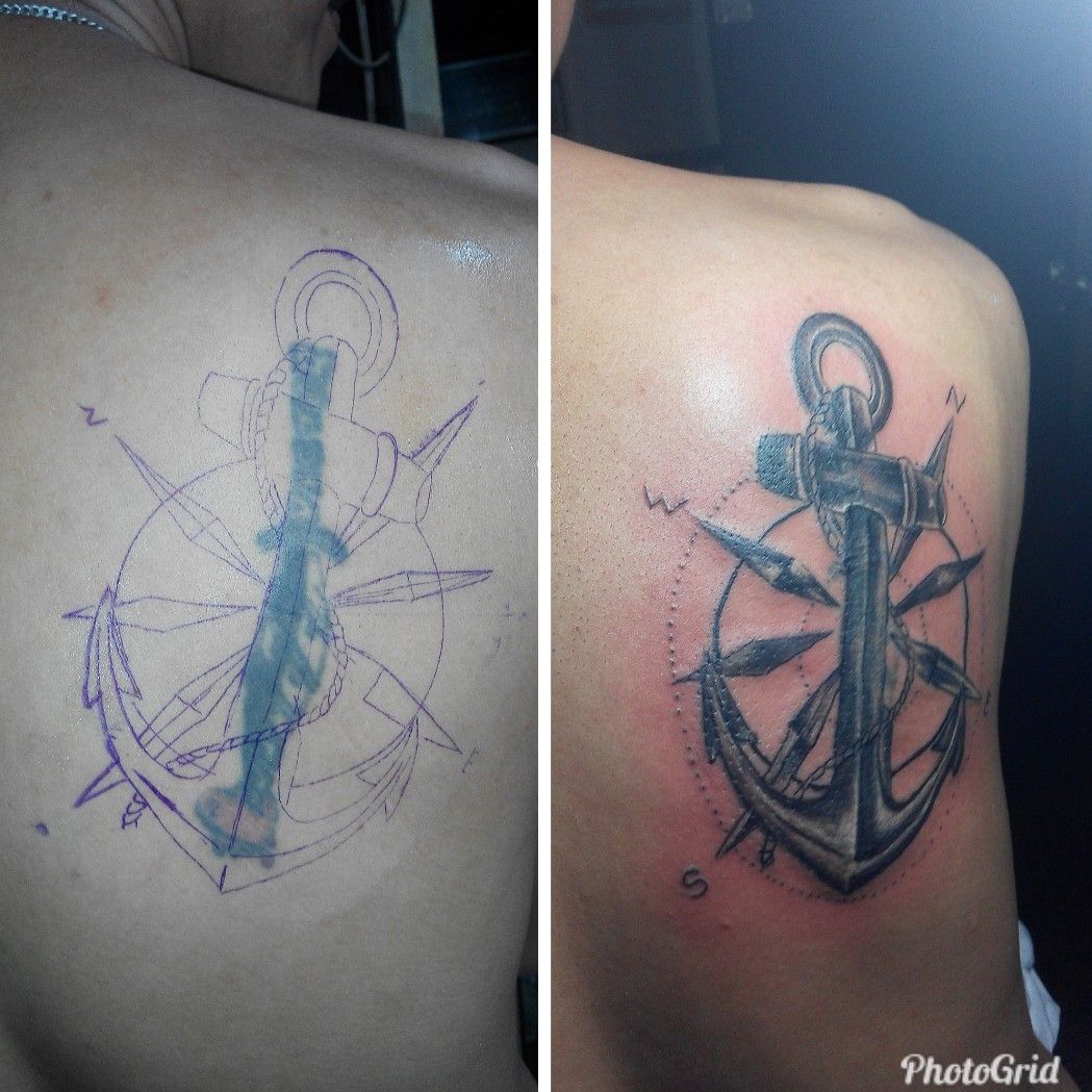 Anchor Coverup  Tattoo Abyss Montreal