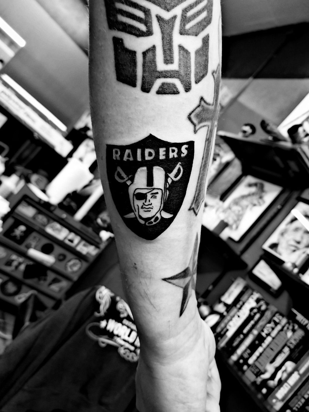 raiders logo tattoo