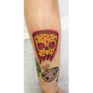 So 5 seconds of summer came to perth that i need this pizza skull asapTattoo done by @clichaetattoo IG